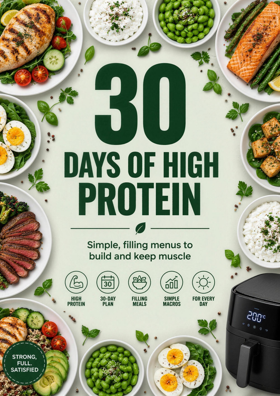 30 Days of High Protein air fryer meal plan (digital PDF)