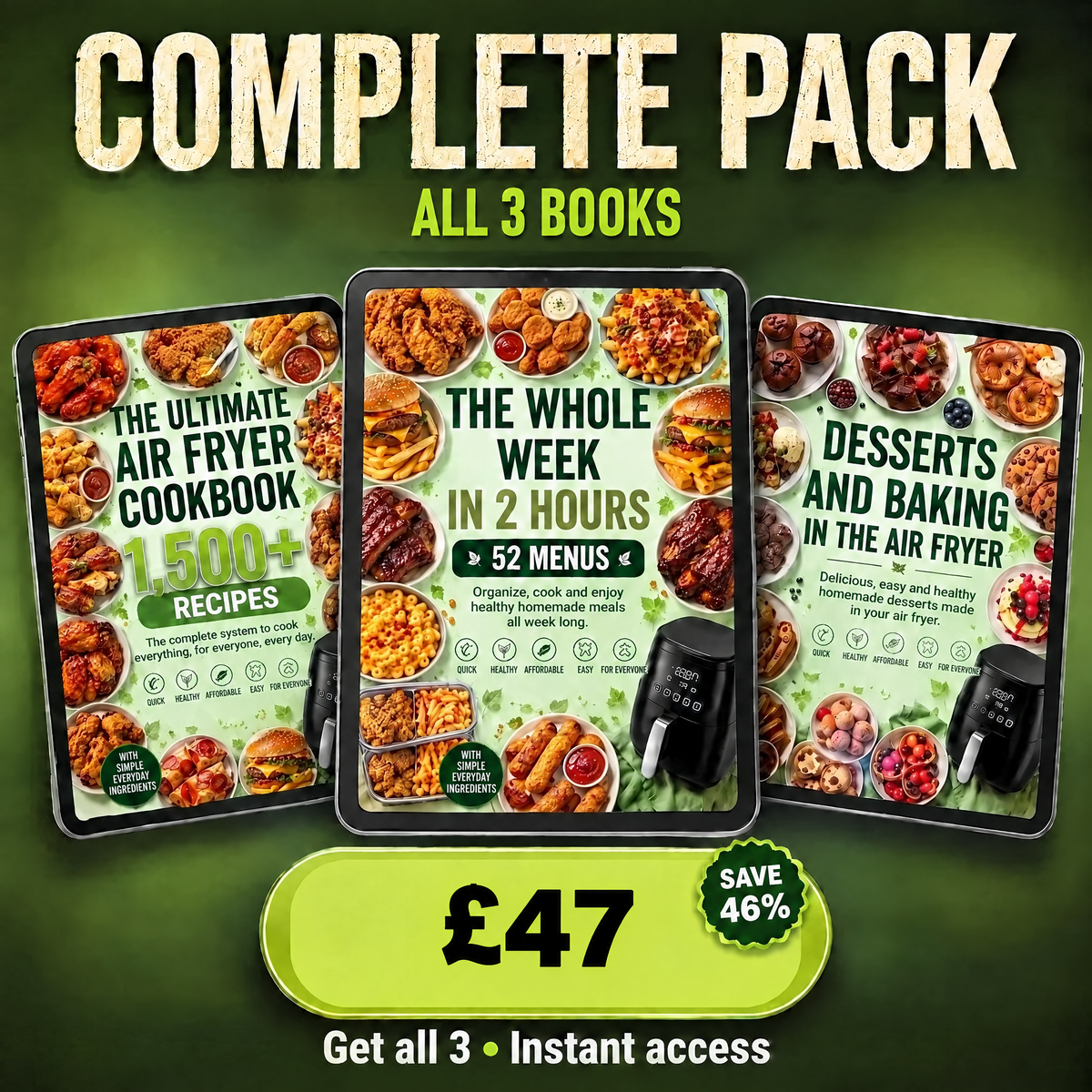 The Happy Fryer Pack: all three digital books for £47